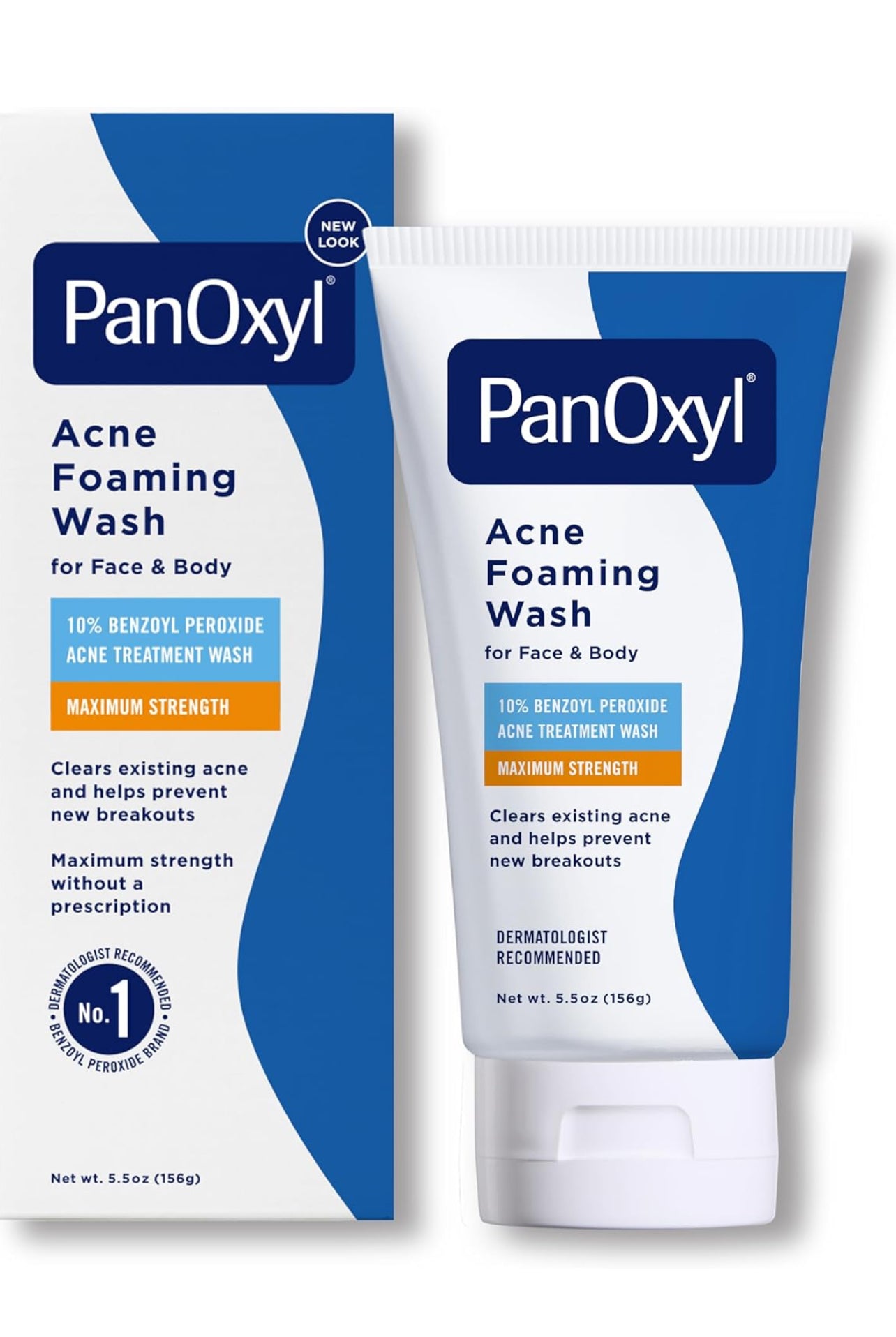 PanOxyl Acne Foaming Wash Benzoyl Peroxide 10% Maximum Strength Antimicrobial, 5.5 Oz