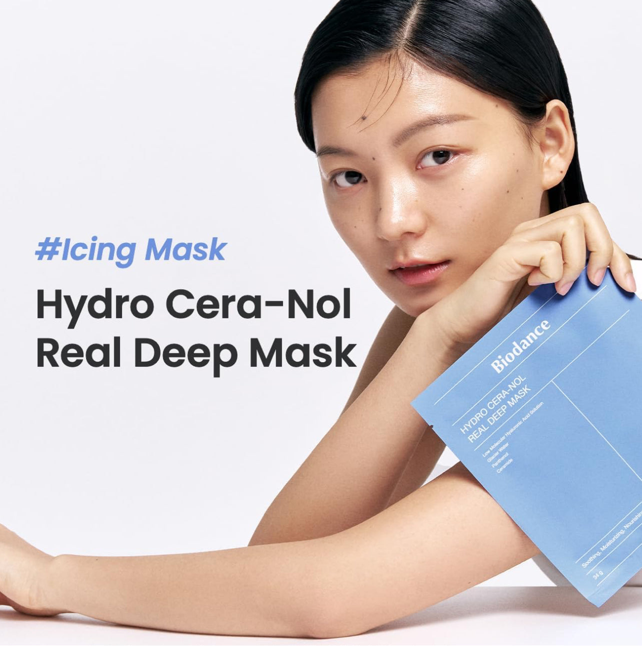 BIODANCE Hydro Cera-nol Real Deep Mask, Overnight Hydrogel Mask, Soothing, Moisturizing, Nourishing, 1.19oz(34g) x 4ea