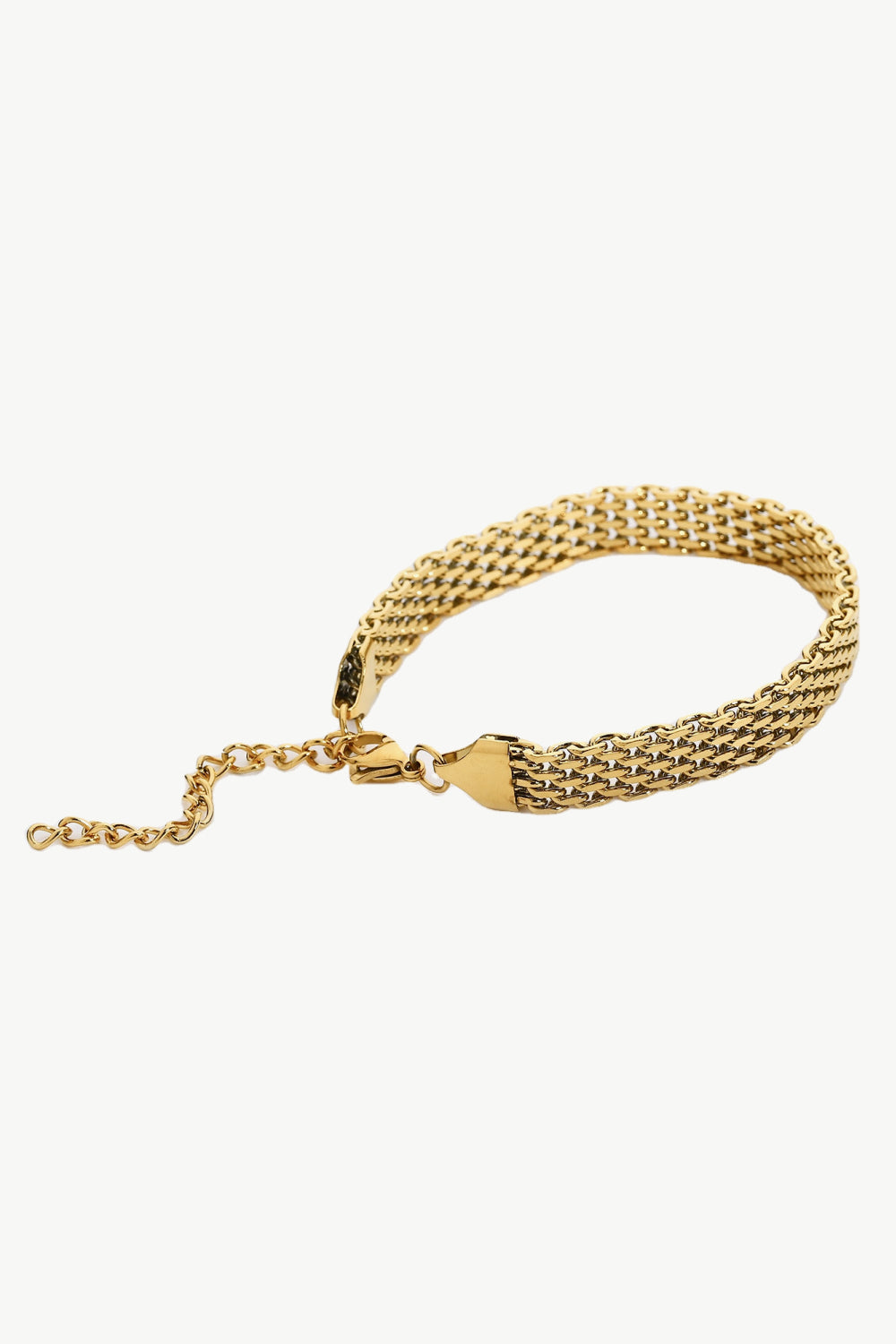 Gold-Plated Wide Chain Bracelet 18K