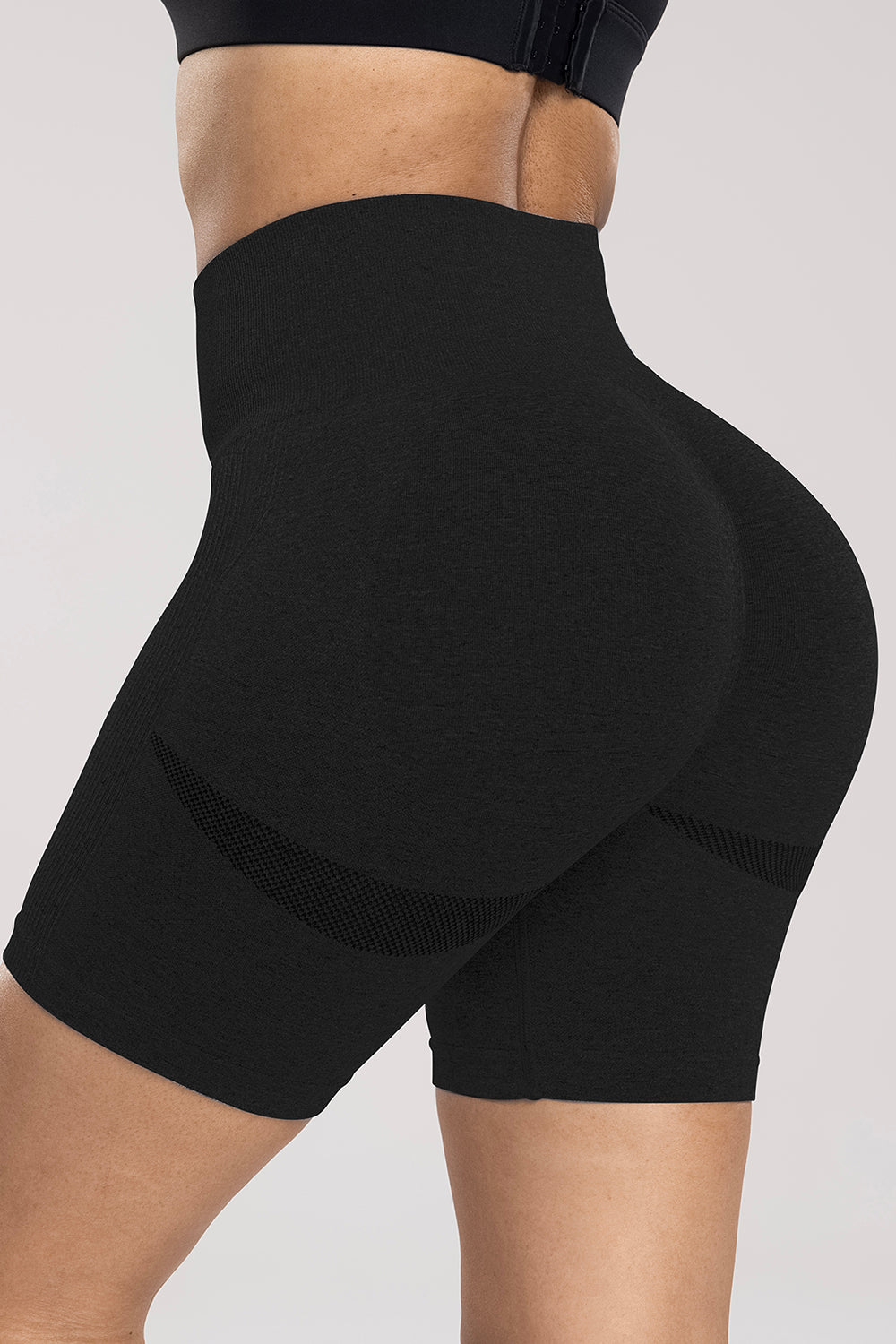 Wide Waistband High Waist Active Shorts