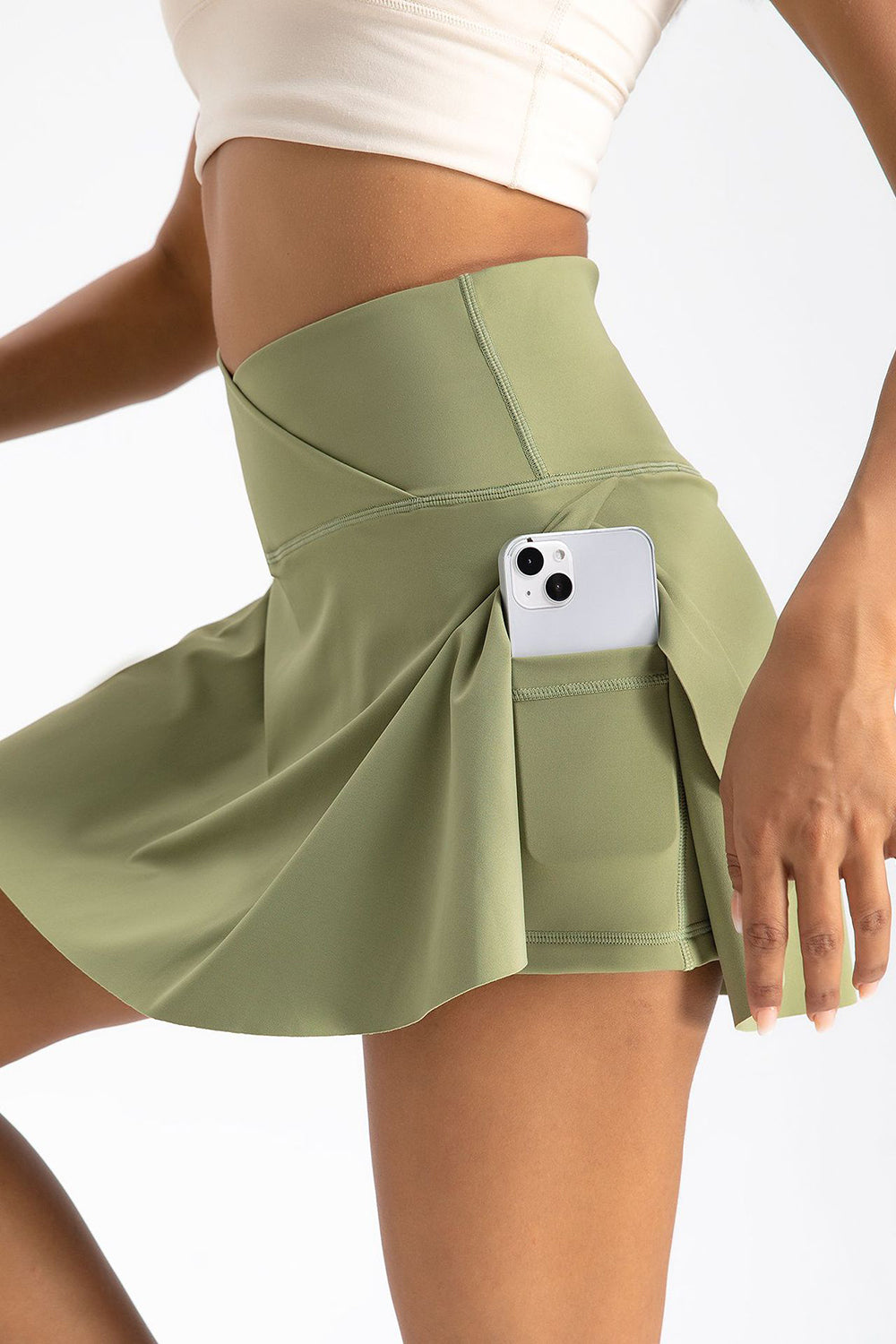 High Waist Active Skirt with Pockets